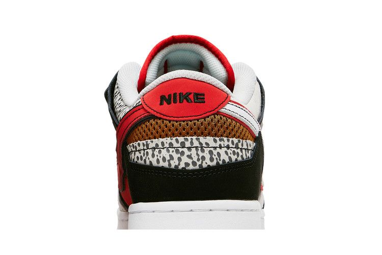 Nike Dunk Low Scrap Black Grey University Red
