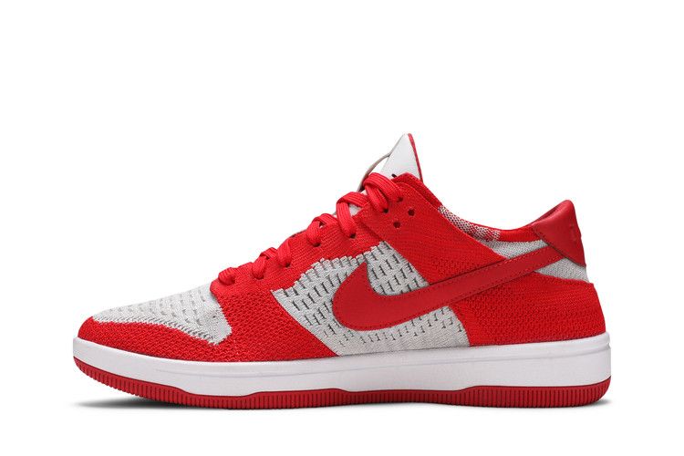 Nike Dunk Low Flyknit University Red Wolf Grey