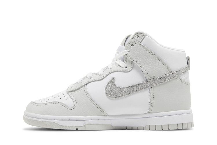 Nike Dunk High Silver Glitter Swoosh (Women's)