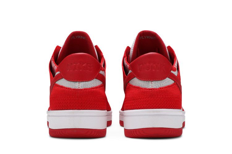 Nike Dunk Low Flyknit University Red Wolf Grey