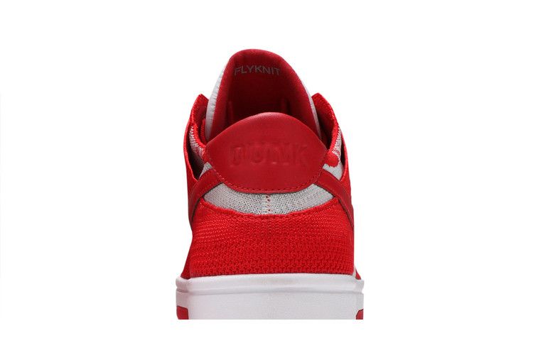 Nike Dunk Low Flyknit University Red Wolf Grey