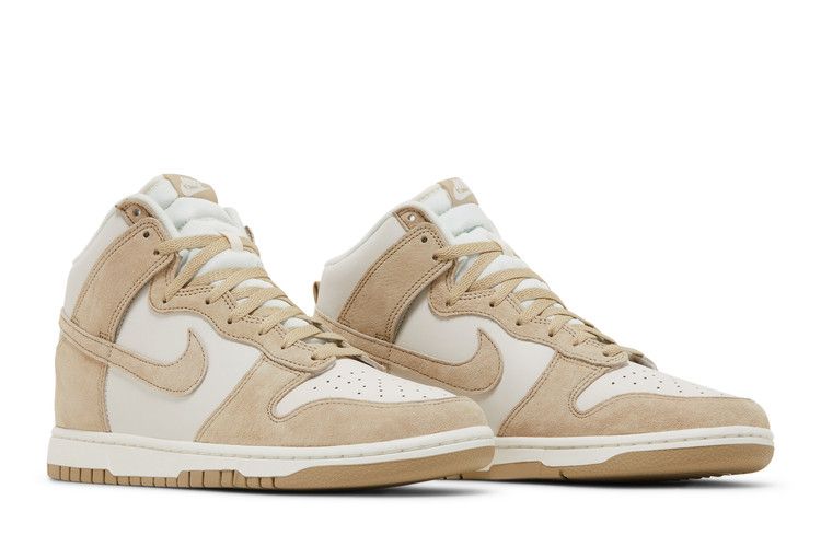Nike Dunk High Tan Suede White