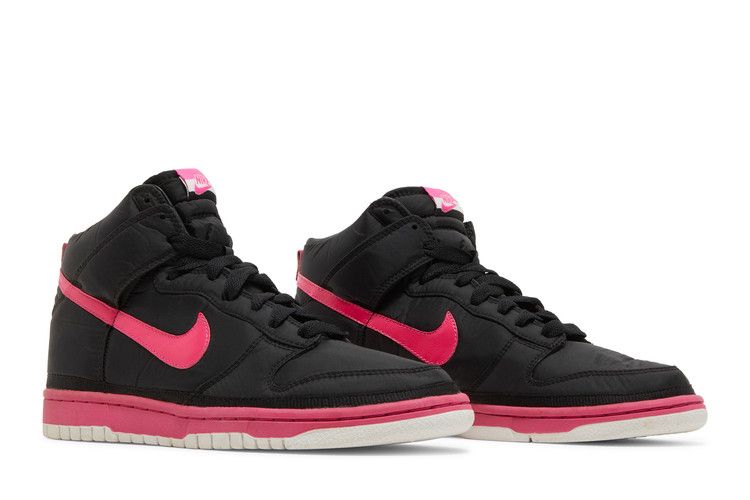 Nike Dunk High Nylon Premium Black Vivid Pink