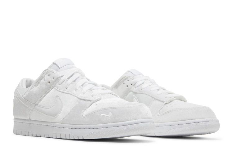 Nike Dunk Low Dover Street Market Triple White Velvet