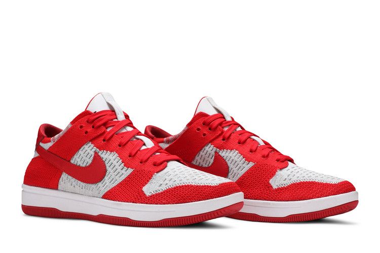 Nike Dunk Low Flyknit University Red Wolf Grey