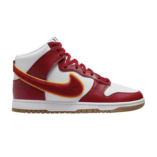 Nike Dunk High Chenille Swoosh White Gym Red
