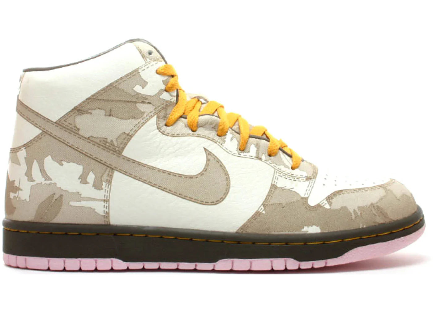 Nike Dunk High 1 Piece White Khaki Pink Ice
